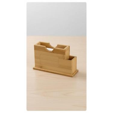 Imagem de Porta Guardanapo Bambu Natural Mesa Prático - Congratulations Store