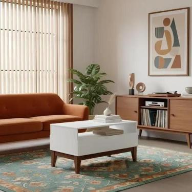 Imagem de Mesa de Centro 80cm 1 Gaveta Fresh Branco - Artemobili