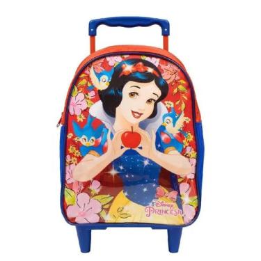 Imagem de KIT Mochila Com Rodinhas Princesa Disney Branca De Neve COM ESTOJO E L