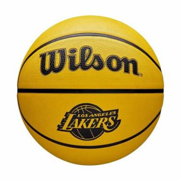 Imagem de Bola de Basquete Wilson NBA Team Tribute Solid Tamanho 7, Amarelo, Úni