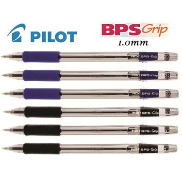 Imagem de Caneta Esferográfica BPS Grip 1.0mm Pilot Kit com 6 AZ E PT