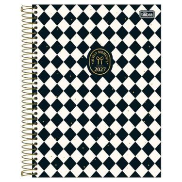Imagem de Agenda 2027 M9 grande capa dura West Village 200 fls Tilibra Cor:Xadre