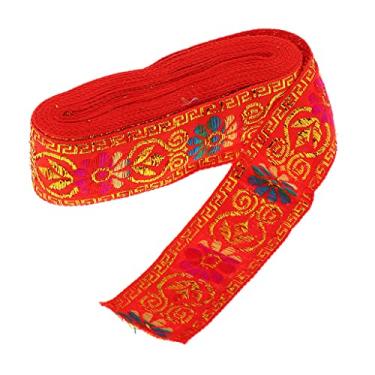 Imagem de dailymall Acabamento em renda com fita de renda estilo nacional para fita decorativa - Vermelho