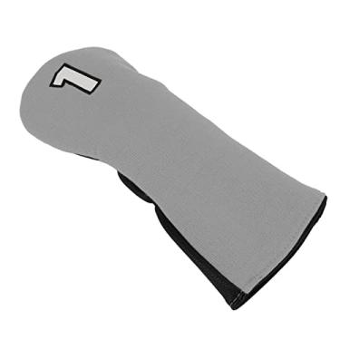 Imagem de Protetor de taco de tecido misto, capa de taco de golfe Full Care Engrossar Protetor de pelúcia confortável para treinamento(Preto-acinzentado)