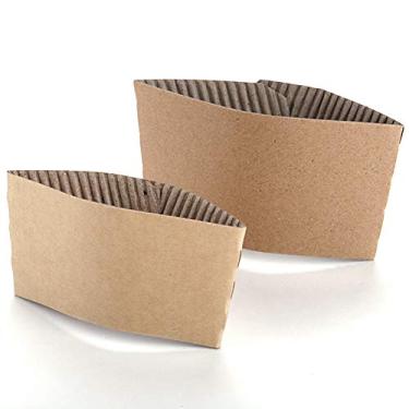 Imagem de Luckypack Capa de 500 peças para copos de café de papel descartável para bebidas quentes, 355 ml
