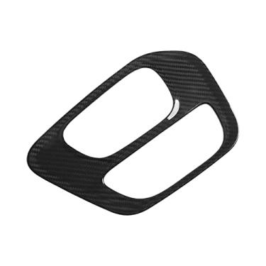 Imagem de Guarnição do painel de câmbio de marchas, cobertura de painel de câmbio brilhante resistente a UV fibra de carbono seca para