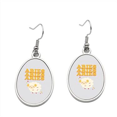 Imagem de Brinco de Áries – Brincos pendentes para meninas – Presente de festa de aniversário dos namorados, Metal, Sem pedras preciosas