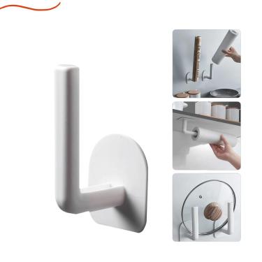 Imagem de Suporte de papel higiênico - Gancho Multiuso autoadesivo de parede para toalha