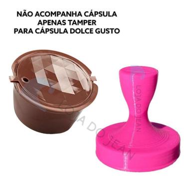 Imagem de Tamper Socador Cápsula Dolce Gusto Reutilizável Café Rosa