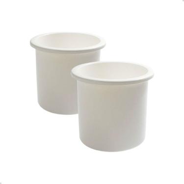 Imagem de Porta Copos de Embutir Branco Barco Lancha Trailler Kit C/2