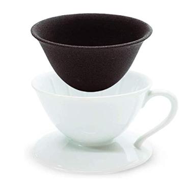 Imagem de Coador de café de cerâmica japonesa e filtro reutilizável, porcelana Arita