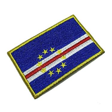Imagem de BPCVT001 Bandeira Cabo Verde Patch Bordado Termo Adesivo