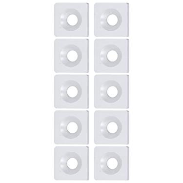 Imagem de Tampas de extremidade de perfil, fixação de parafuso Tamanho padrão Leve 10 unidades Placa de cobertura de liga de alumínio 2020 Furo único para equipamento CNC para impressoras 3D(Prata)