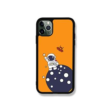 Imagem de Capa de telefone de silicone astronauta criativo dos desenhos animados para iphone 13 11 12 pro max 7 8 plus x xs xr se 2020 capa protetora antiderrapante, a, para iphone 12/12 pro