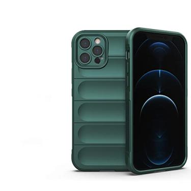 Imagem de Capa de telefone à prova de choque de cor sólida simples para iPhone 13 11 12 Pro Max 7 8 Plus X XS XR SE 2020 Capa de silicone durável, verde, para iPhone 7Plus/8Plus