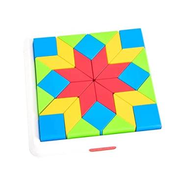 Imagem de Brinquedo de Montar, Mosaico Triangular Formas, Poliplac Educativo