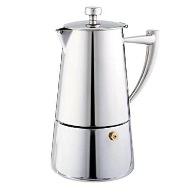Imagem de Cuisinox Máquina de café expresso Moka para fogão de aço inoxidável com 6 xícaras Roma