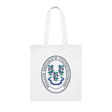 Imagem de Sacola Connecticut, presente para amantes de Connecticut, presente Connecticut, bolsa de ombro Connecticut, sacolas reutilizáveis Connecticut, ideia de presente de cesta de Natal de