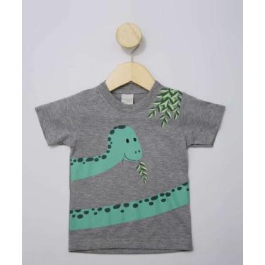 Imagem de Camiseta Infantil Bebê Estampa Dinossauro Tam 3 A 12 Meses - Molekada
