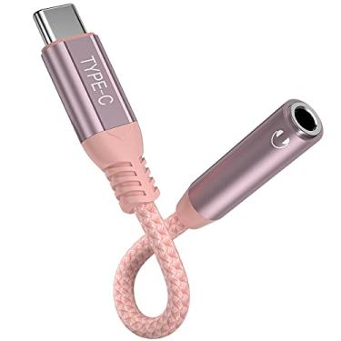 Imagem de Adaptador de fone de ouvido TITACUTE USB C para 3,5 mm, adaptador de tomada de áudio USB tipo C para auxiliar com fones de ouvido DAC de alta resolução cabo estéreo Dongle compatível com Samsung Note