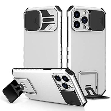 Imagem de Capa de lente deslizante para iphone 13 12 11 pro max xs xr x 8 7 plus se 2020 2022 2 3 capas de suporte de suporte de proteção completa, branco, para iphone 13