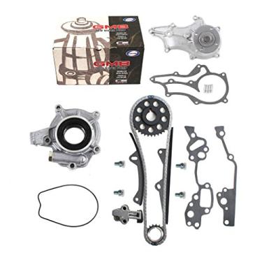 Imagem de Novo kit de corrente de temporização (2 trilhos e parafusos de metal resistentes), bomba de água, bomba de óleo compatível com Toyota 2.4L Pickup 22RE 22REC 85-95