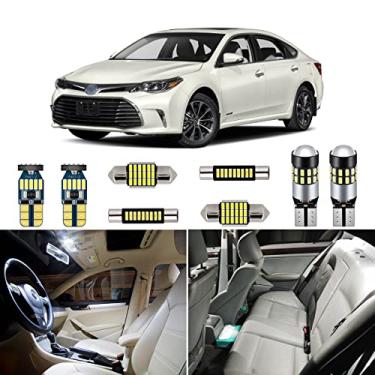Imagem de Autogine Kit de 13 peças de luzes LED interiores brancas para Toyota Avalon 2013 2014 2015 2016 2017 2018 Super Brilhante 6000K Pacote de lâmpadas LED + ferramenta de instalação
