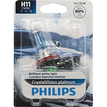Imagem de Philips Automotive Lighting Lâmpada de farol H11 CrystalVision Platinum atualizada, pacote com 1