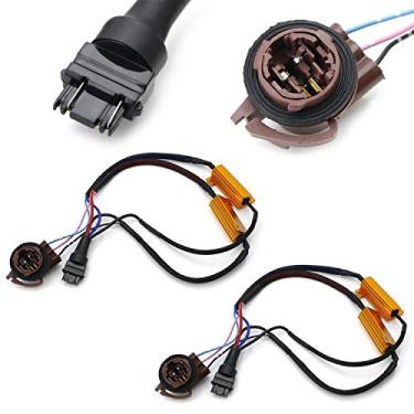 Imagem de iJDMTOY (2) Hyper Flash/Bulb Out Error Fix Adaptadores de fiação compatíveis com lâmpadas de LED 3157, 3057, 3155, 3357, 3457, 4157, luzes de freio de seta ou traseira