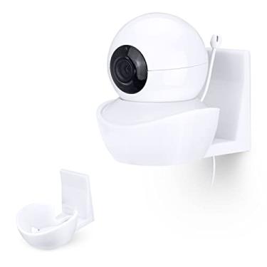 Imagem de Suporte de parede para câmera BabySense V43 Baby Monitor – Suporte adesivo, fácil de instalar, sem necessidade de ferramentas, sem bagunça, sem perfuração, suporte forte, branco da Brainwavz