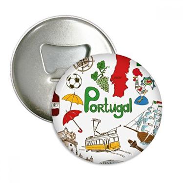 Imagem de Emblema multifuncional com bandeira nacional de Portugal Landscap Animals