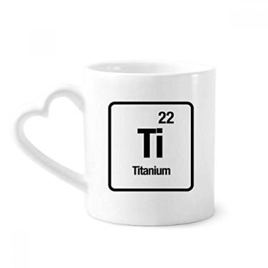 Imagem de Ti Chemical Element chem Caneca de café cerâmica copo de coração de vidro