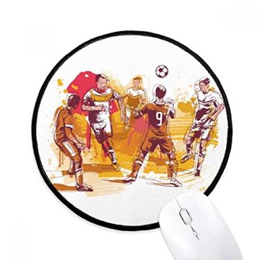 Imagem de DIYthinker Match Soccer Futebol Esportes Mouse Pad Desktop Office Tapete Redondo para Computador