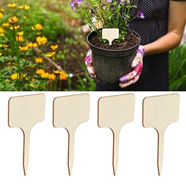 Imagem de Etiqueta de planta, etiqueta de planta tipo T, portátil, robusta e para pequenas estufas para viveiros