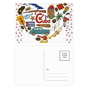 Imagem de Cuba Love Heart Landscap Bandeira nacional Natal flor celebração postal cartão postal bênção