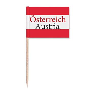 Imagem de Áustria Country Text English National Toothpick Flags Marker Topper Party Decoration