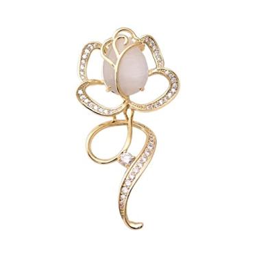 Imagem de KIZQYN Broche feminino elegante tulipa broche temperamento flor corpete acessórios de moda terno acessórios combinando acessórios fantasia acessório