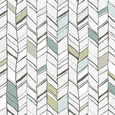 Imagem de Papel de Parede Abstrato Flechas para Quarto 57x270cm