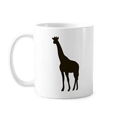 Imagem de Caneca de cerâmica preta Ciraffe linda de retrato de animal cerâmica copo de porcelana café louça