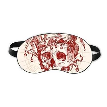 Imagem de Coringa Coringa Coroa Vermelha Esqueleto Padrão de Cartão de Poker Sono Olho Capa Sombra Macia Noturna