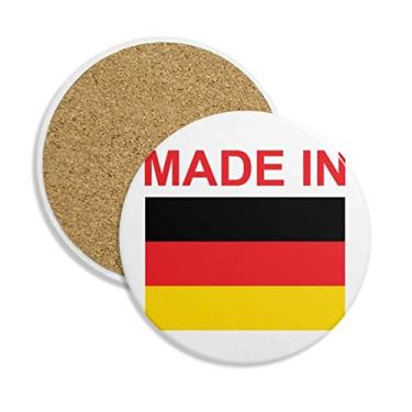 Imagem de Caneca de porta-copos feita na Alemanha, com proteção de mesa, pedra absorvente