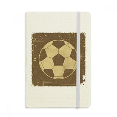 Imagem de Caderno de ilustração esportiva de futebol com estampa preta, capa dura em tecido oficial diário clássico