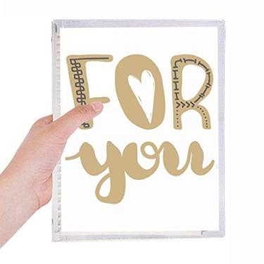 Imagem de Caderno de anotações escritas à mão For You com folhas soltas e diário recarregável