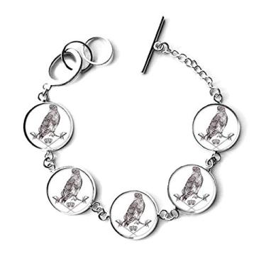 Imagem de DIYthinker Bracelete de corrente estilo barroco com coroa de águia e espada