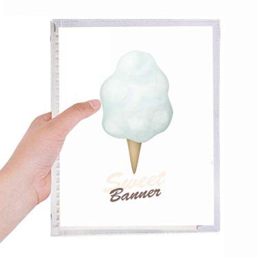 Imagem de Caderno de sorvete com casquinhas de ovos de sorvete com folhas soltas e diário recarregável