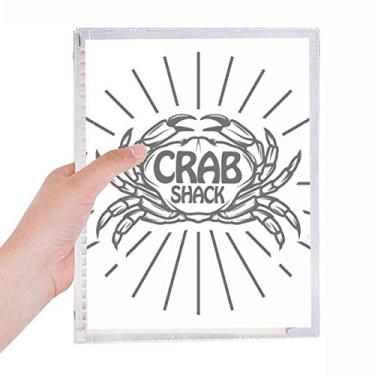 Imagem de Caderno radial de folhas soltas com desenho de caranguejo de organismo marinho