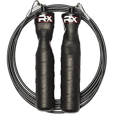 Imagem de Rx Smart Gear Corda de pular – Cabos ergonômicos Black Ops com lustre Trans Black Cable Buff 3,4 2,3 m | Corda de velocidade ponderada inteligente para esportes e fitness, MMA, HIIT, cardio e treino funcional