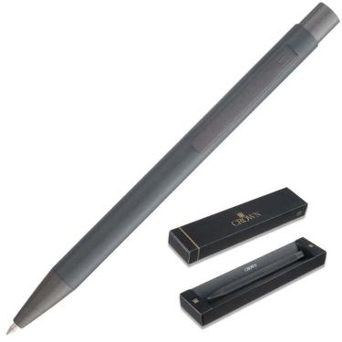 Imagem de Caneta Esferográfica CROWN GOTHIC Luxo Premium Cinza Fume