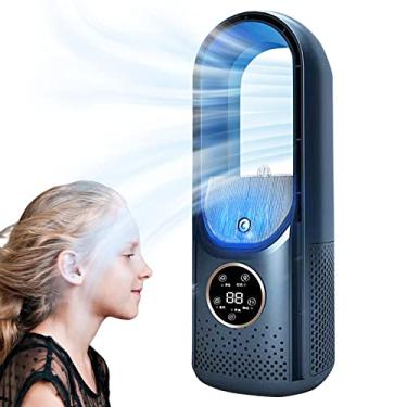 Imagem de Resfriador de ar evaporativo, umidificador de 6 velocidades 3 em 1 Condicionador de ar de design portátil Ventilador sem folhas, Ventilador de ar condicionado para casa, quarto, verão, clima quente