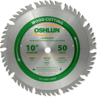 Imagem de Oshlun SBW-100050 lâmina de serra de combinação de 4 e 1 de 25 dentes, 25 cm (10 polegadas), 50 dentes, 4 e 1 com mandril de 5/8 polegadas